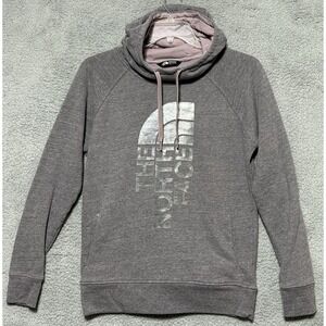 The North Face Women's Large L Sweatshirt Pullover Hoodie Pink Light Blue